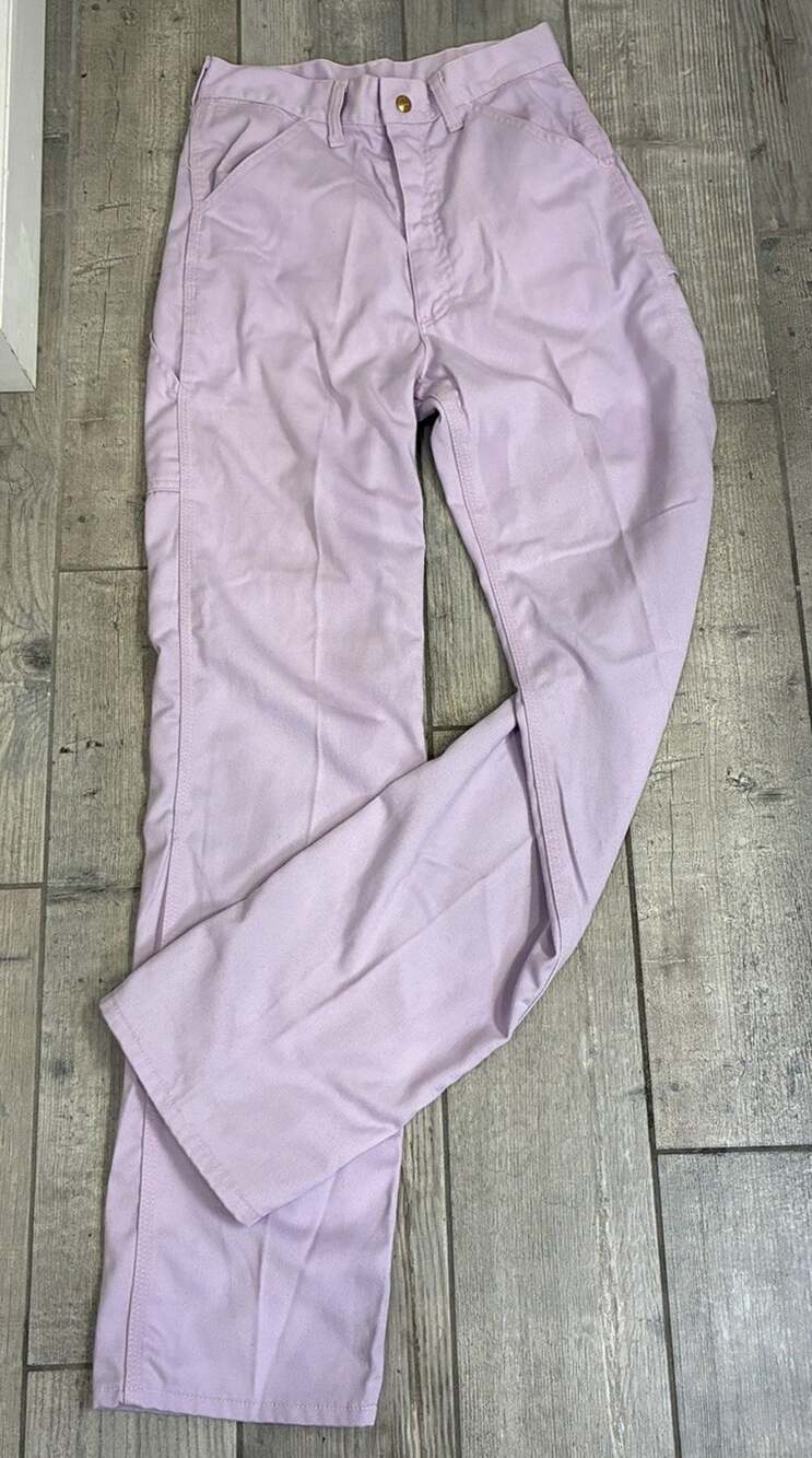 Vintage 80s Lee Lilac Purple Carpenter Pants Made in USA 28x34 - Fits Modern 26